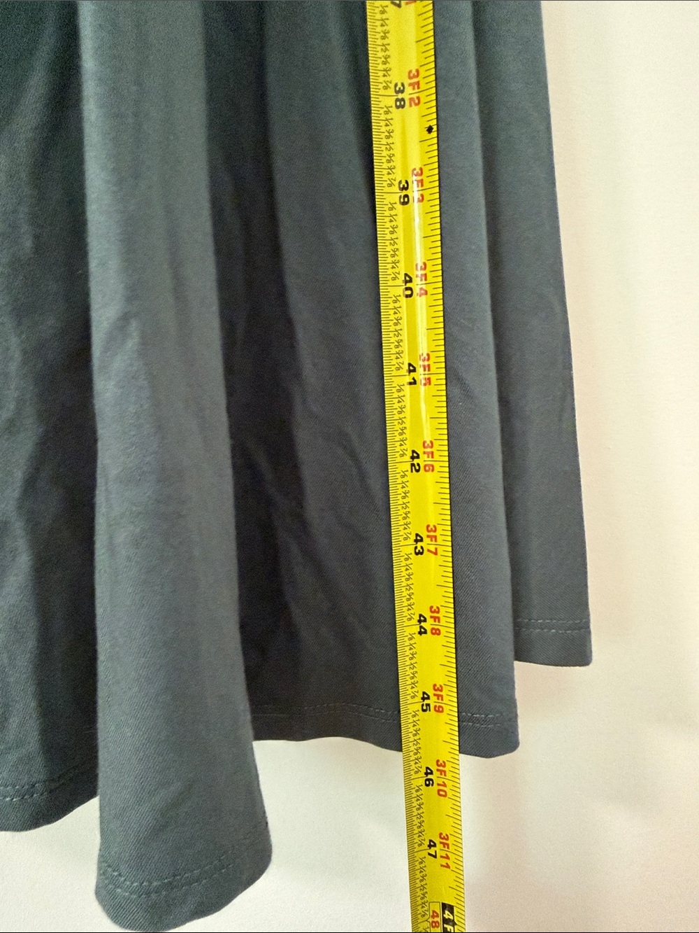 Quince Tencel Jersey Fit & Flare Dress Dark Olive - Picture 9 of 12